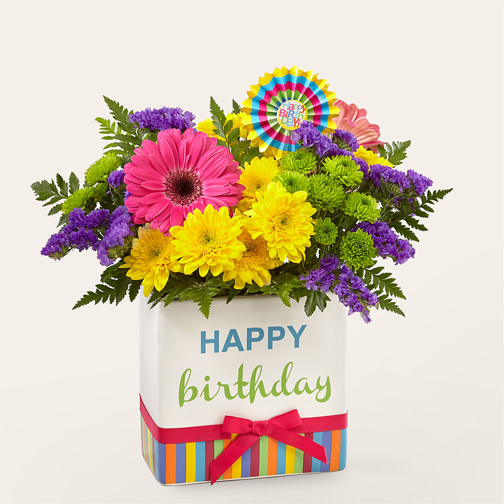 Birthday Brights Bouquet – Secret Garden By Leo, Chicago IL
