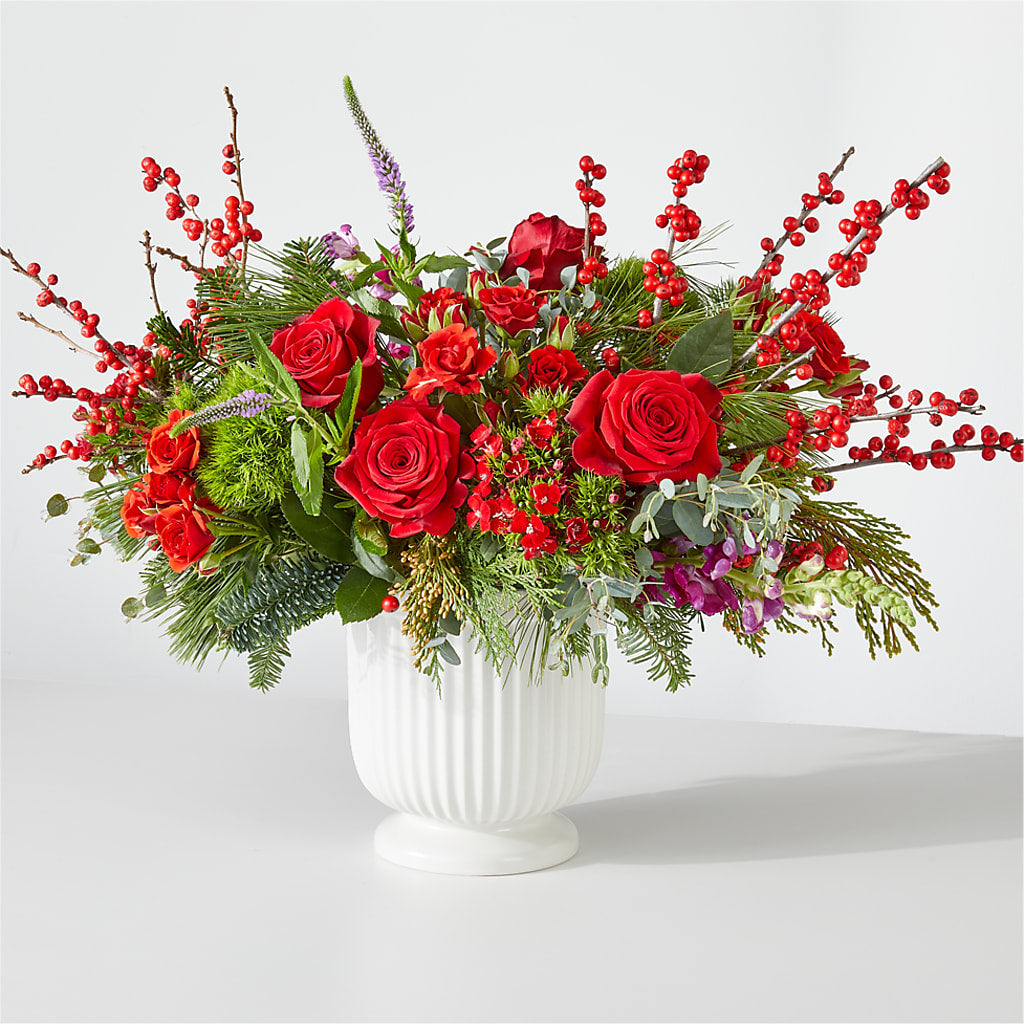 Big Red Bow Bouquet – Secret Garden By Leo, Chicago IL