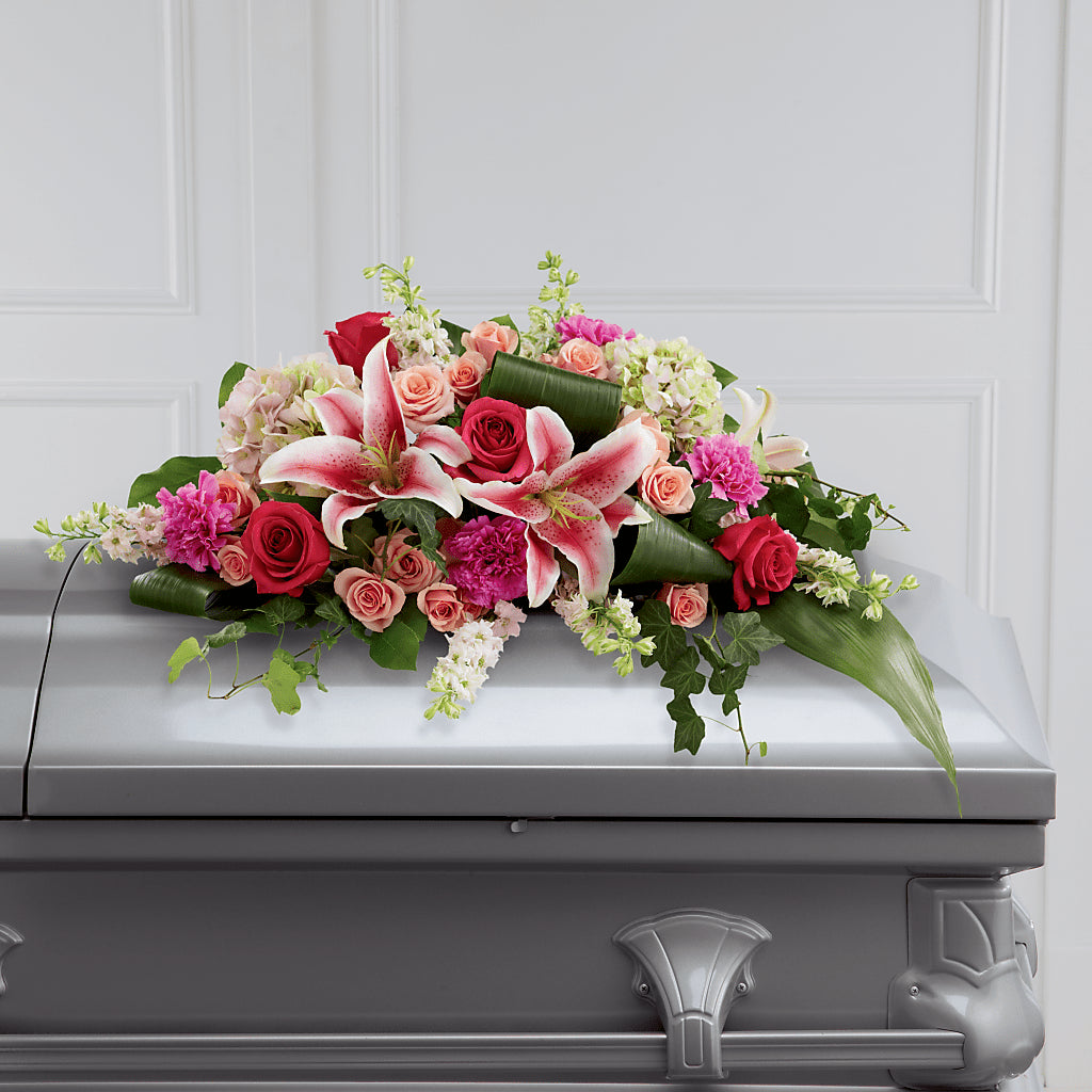 Splendid Grace Casket Spray – Secret Garden By Leo, Chicago IL
