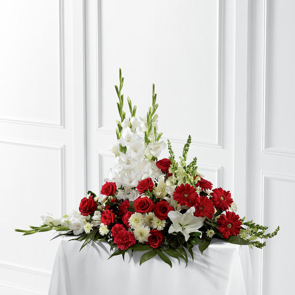 Crimson & White Arrangement – Secret Garden By Leo, Chicago IL