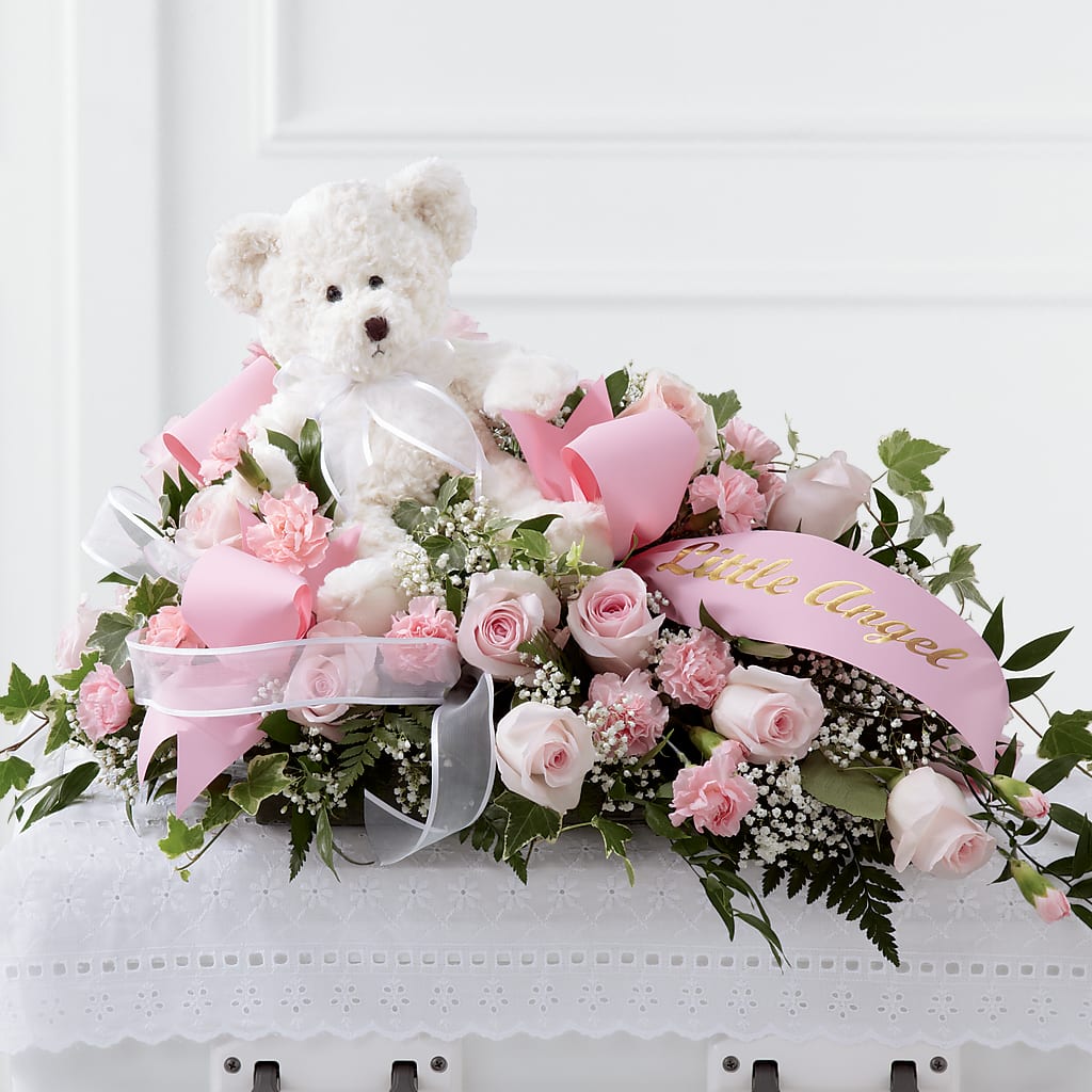 Touch of Sympathy Casket Spray – Secret Garden By Leo, Chicago IL