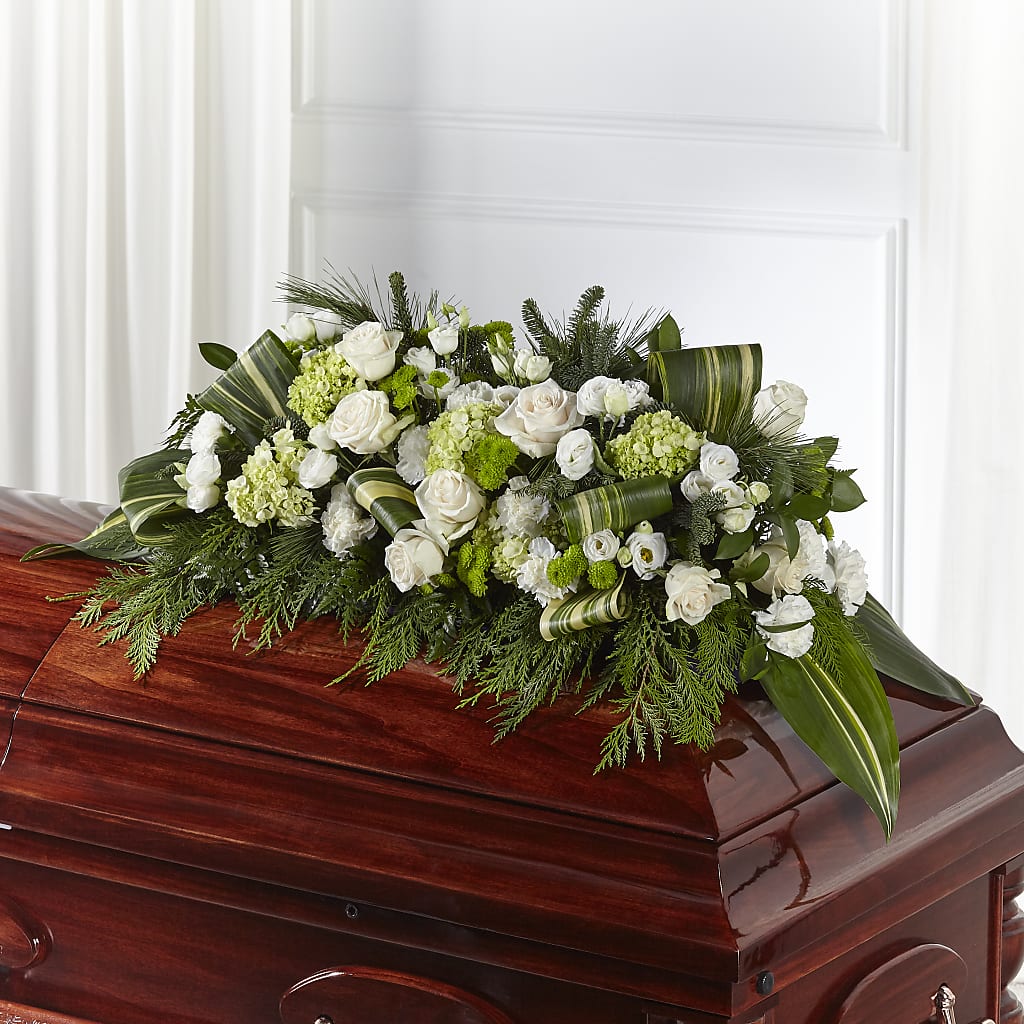 Hopeful Gesture Casket Spray – Secret Garden By Leo, Chicago IL