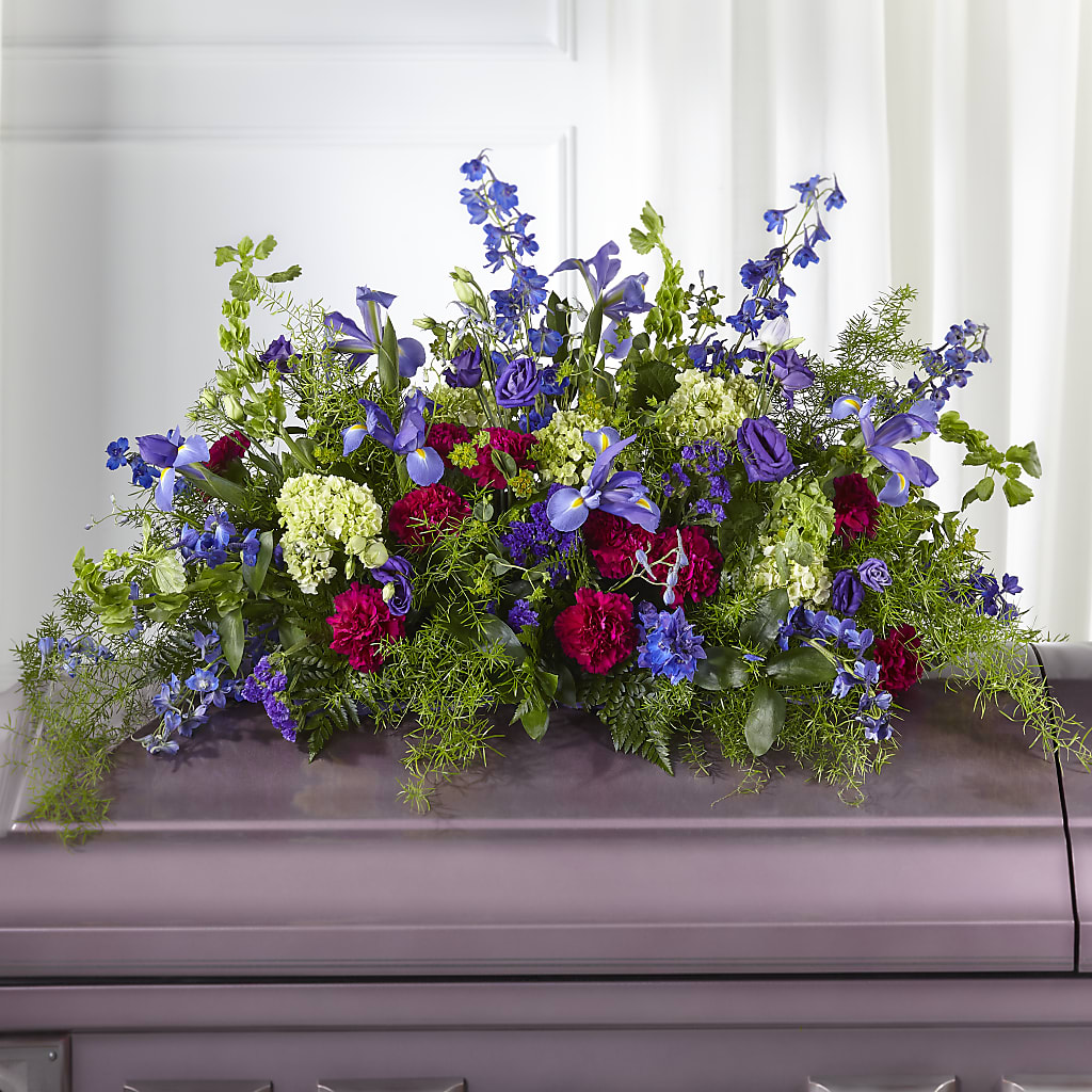 Always Treasured Casket Spray – Secret Garden By Leo, Chicago IL