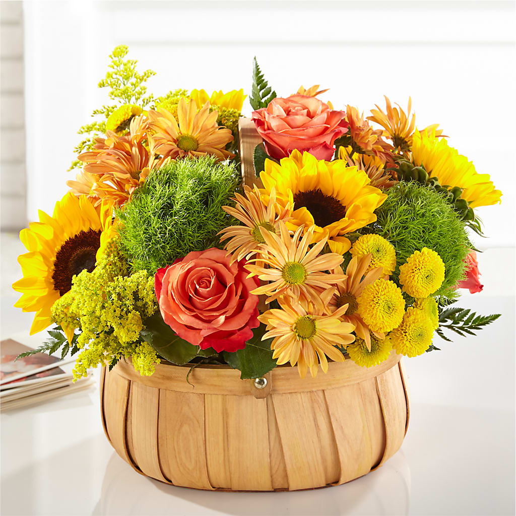 Harvest Sunflower Basket – Secret Garden By Leo, Chicago IL