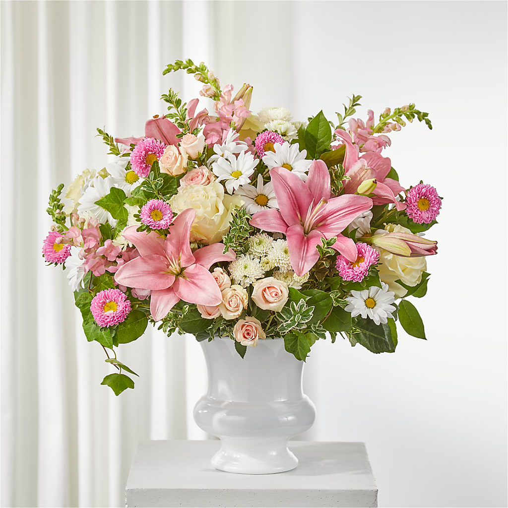 Empathetic Blooms Urn Arrangement – Secret Garden By Leo, Chicago IL