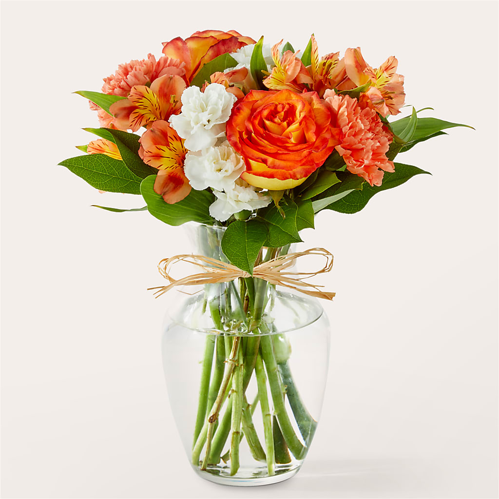 Apricot Glow Bouquet – Secret Garden By Leo, Chicago IL