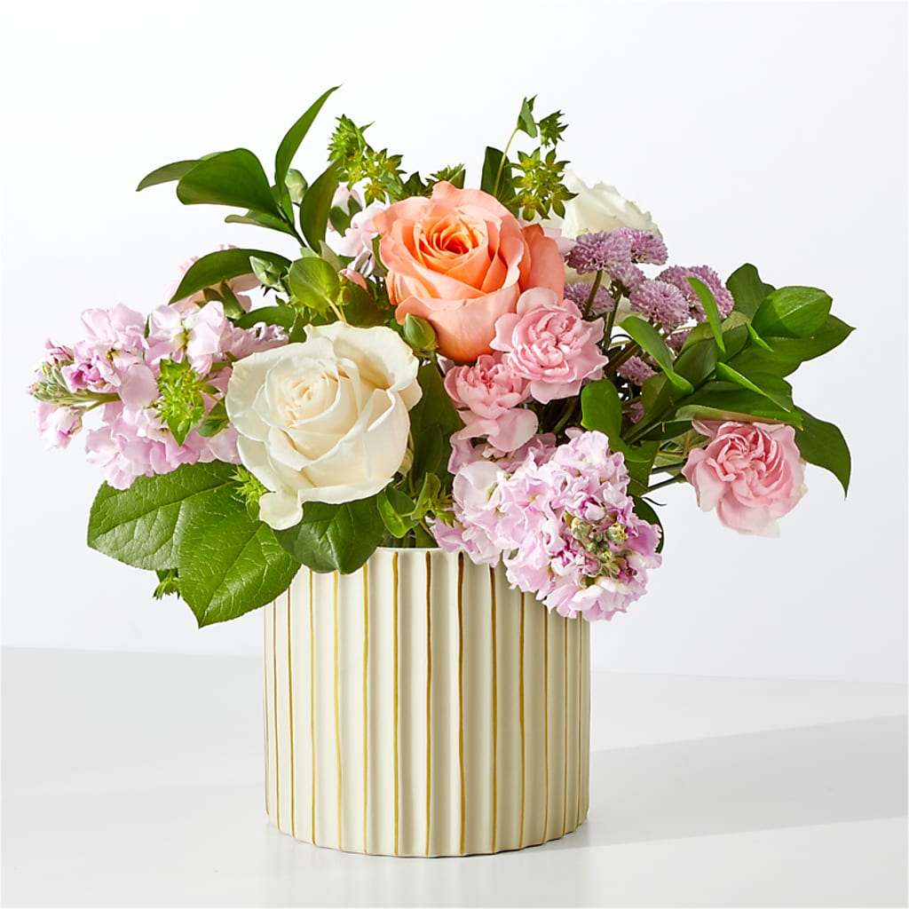 French Market Bouquet with Ivory Vase – Secret Garden By Leo, Chicago IL