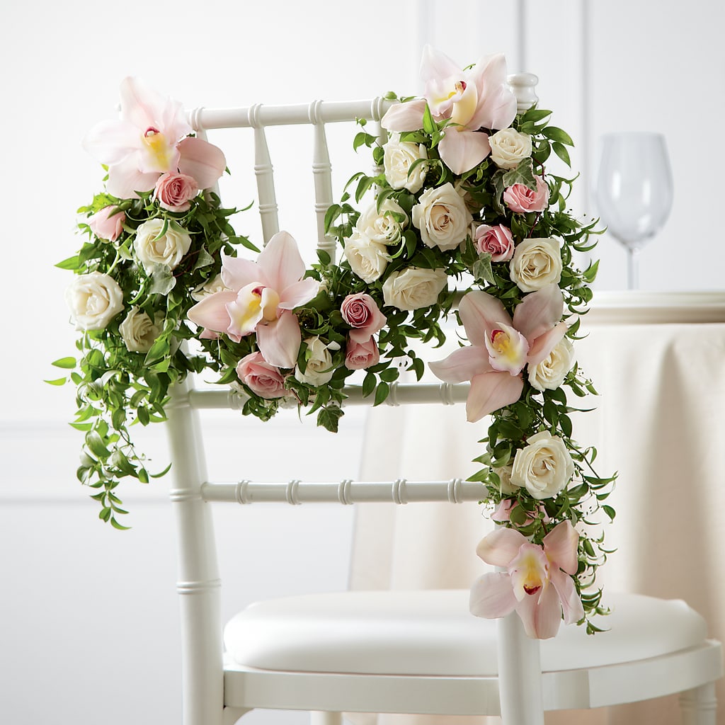 Orchid Rose Chair Décor – Secret Garden By Leo, Chicago IL