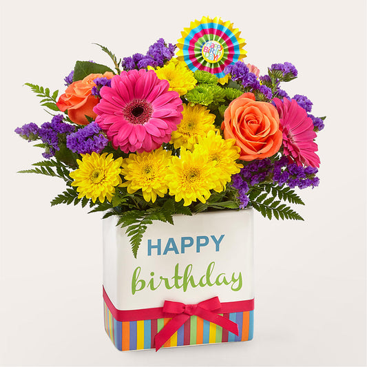 Birthday Brights Bouquet –  Secret Garden By Leo, Chicago IL