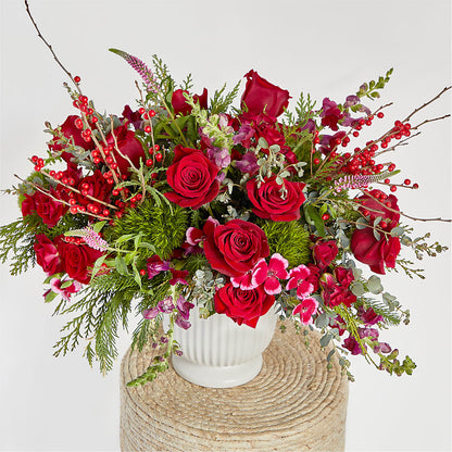 Big Red Bow Bouquet –  Secret Garden By Leo, Chicago IL