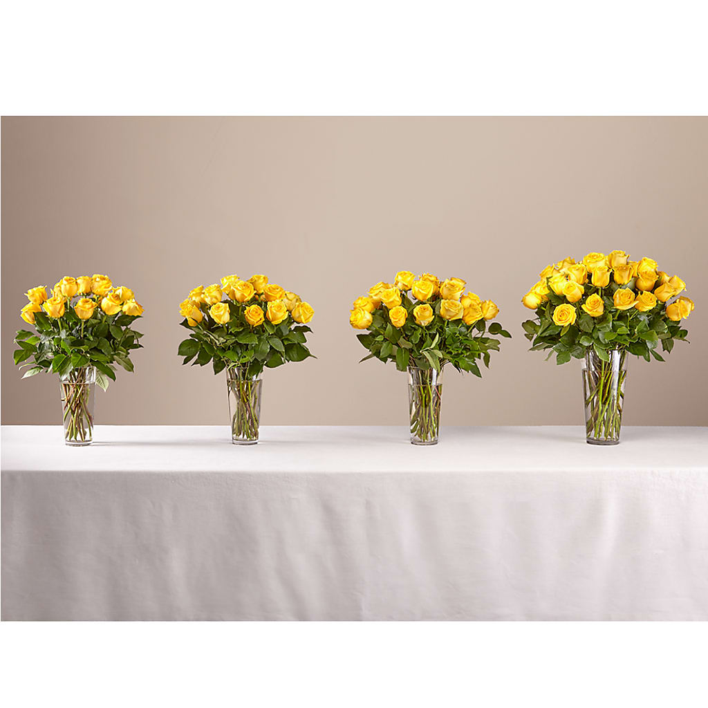 Long Stem Yellow Rose Bouquet –  Secret Garden By Leo, Chicago IL