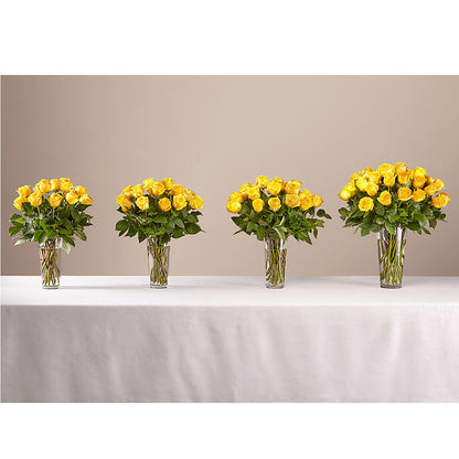Long Stem Yellow Rose Bouquet –  Secret Garden By Leo, Chicago IL