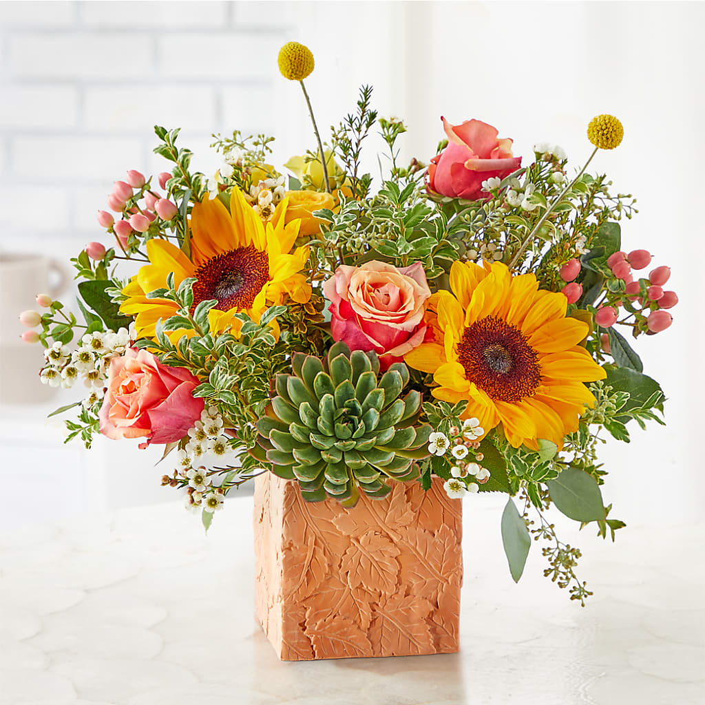 Sunflower Season Bouquet –  Secret Garden By Leo, Chicago IL