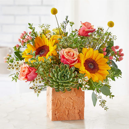 Sunflower Season Bouquet –  Secret Garden By Leo, Chicago IL