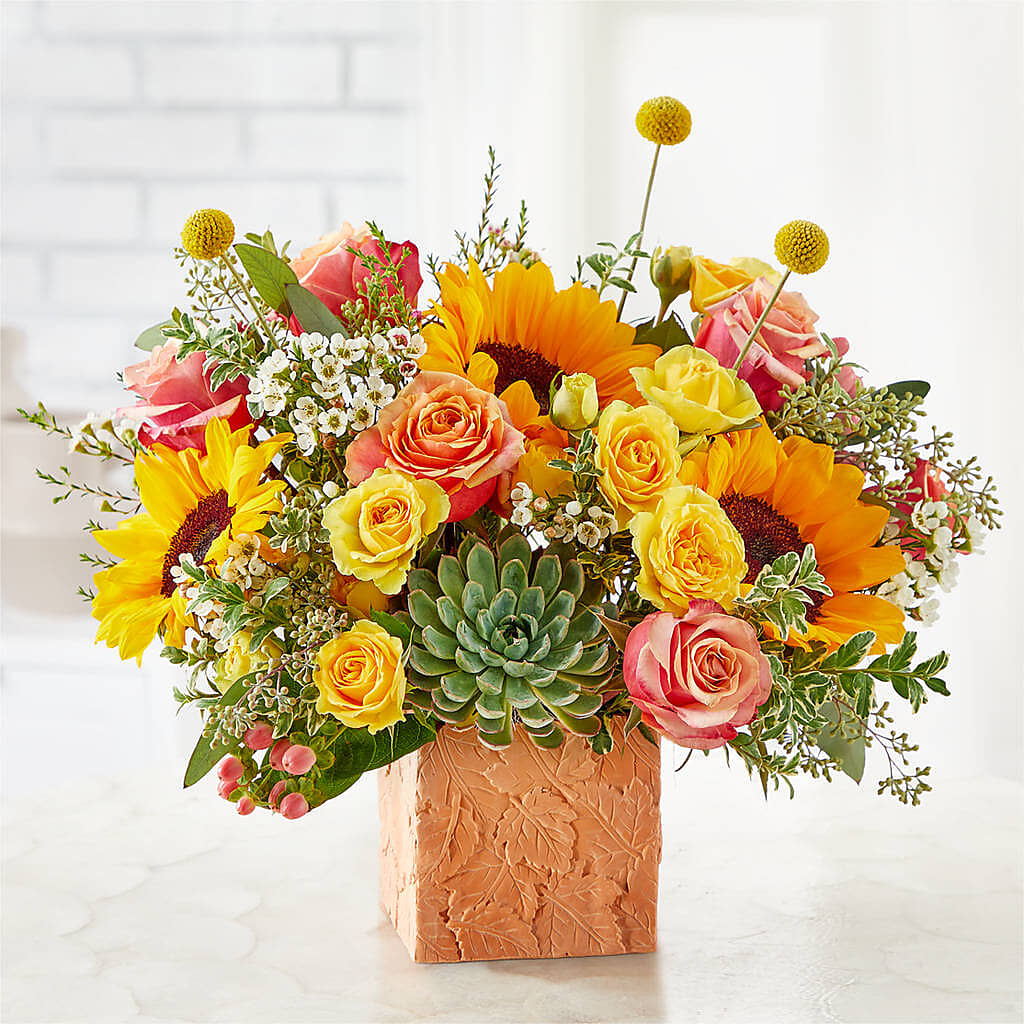 Sunflower Season Bouquet –  Secret Garden By Leo, Chicago IL