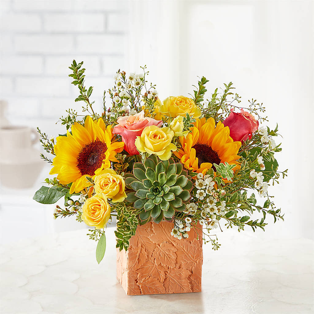 Sunflower Season Bouquet –  Secret Garden By Leo, Chicago IL