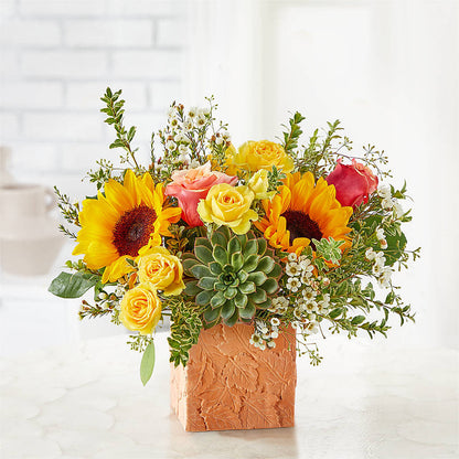 Sunflower Season Bouquet –  Secret Garden By Leo, Chicago IL