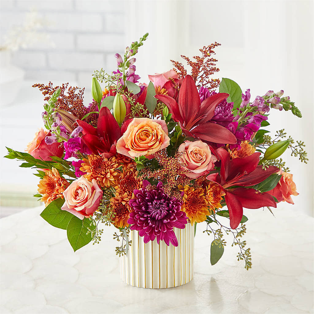Burgundy Landscape Bouquet –  Secret Garden By Leo, Chicago IL