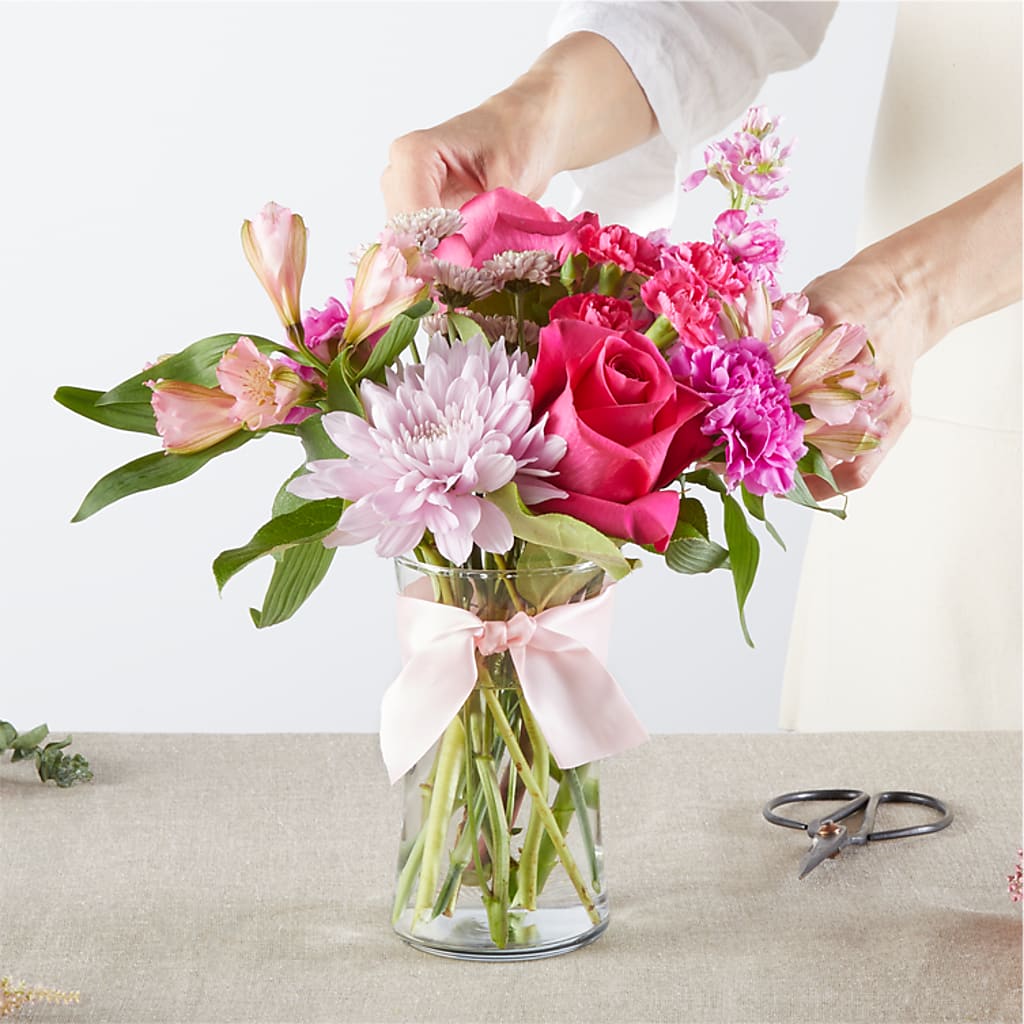 Pink Ribbon - A Florist Original –  Secret Garden By Leo, Chicago IL
