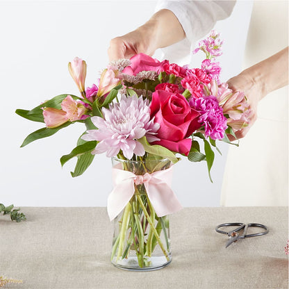 Pink Ribbon - A Florist Original –  Secret Garden By Leo, Chicago IL