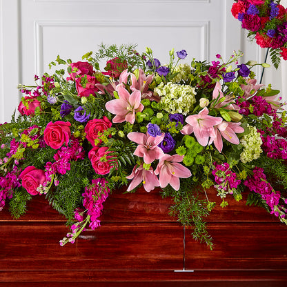 Radiant Tribute Casket Spray –  Secret Garden By Leo, Chicago IL
