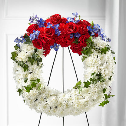 Patriotic Passion Wreath –  Secret Garden By Leo, Chicago IL