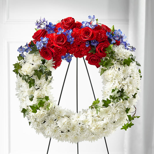 Patriotic Passion Wreath –  Secret Garden By Leo, Chicago IL