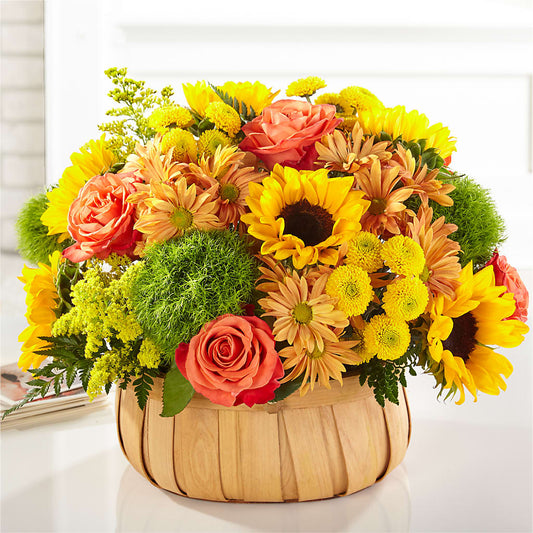 Harvest Sunflower Basket –  Secret Garden By Leo, Chicago IL