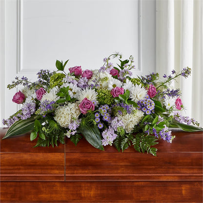Meadows of Serenity Casket Spray –  Secret Garden By Leo, Chicago IL