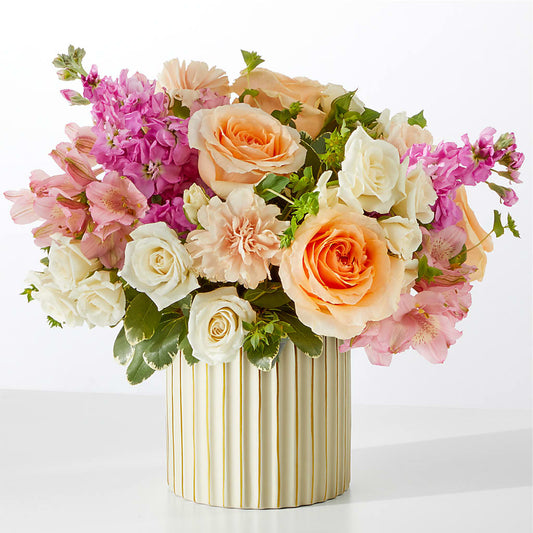 Paradise Bouquet with Ivory Vase –  Secret Garden By Leo, Chicago IL