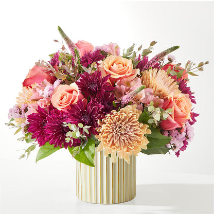 Berry Cobbler Bouquet with Ivory Vase –  Secret Garden By Leo, Chicago IL