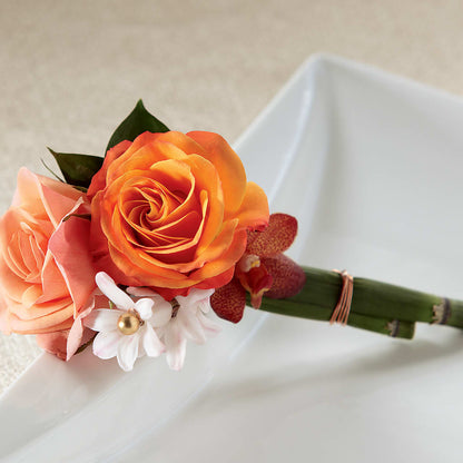 Sunset Dream Boutonniere –  Secret Garden By Leo, Chicago IL